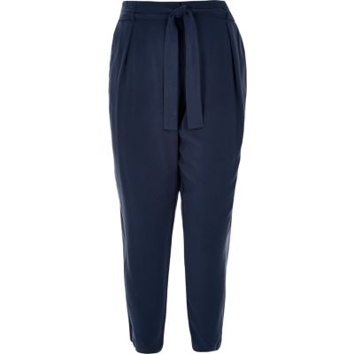 RI Plus navy tapered trousers